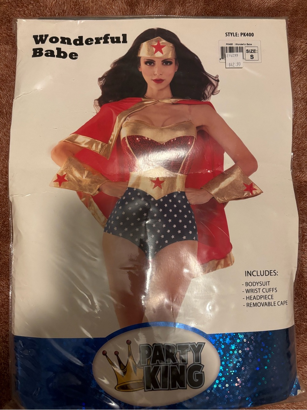 Women's Red & Gold Superhero Costume - Wonderful Babe